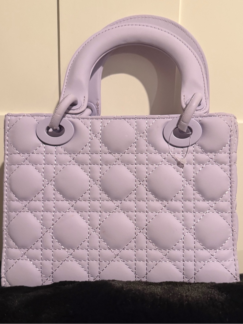 Lavender Quilted Top-Handle Bag - Women's Fashion Purse - Picture 2 of 5